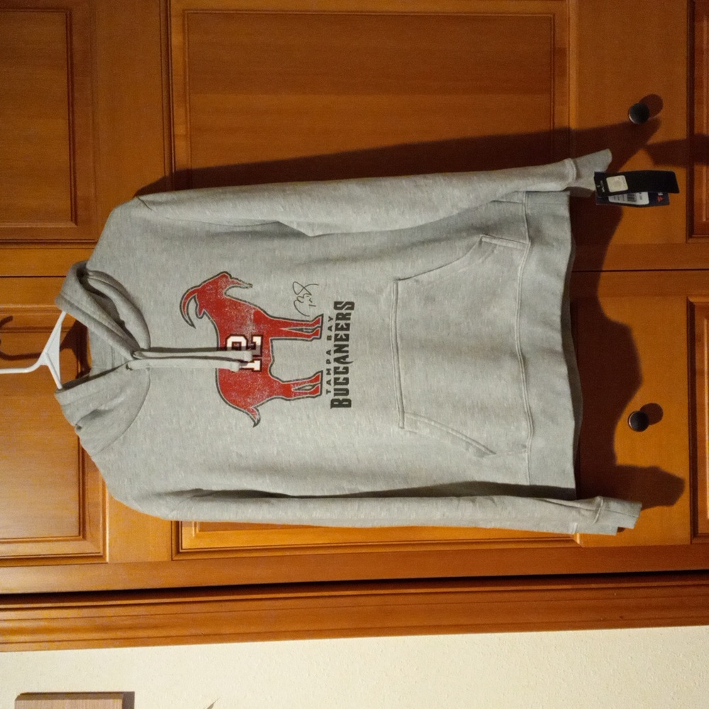 Tampa Bay Buccaneers GOAT Pullover front pocket hoodie from Fanatics Brand